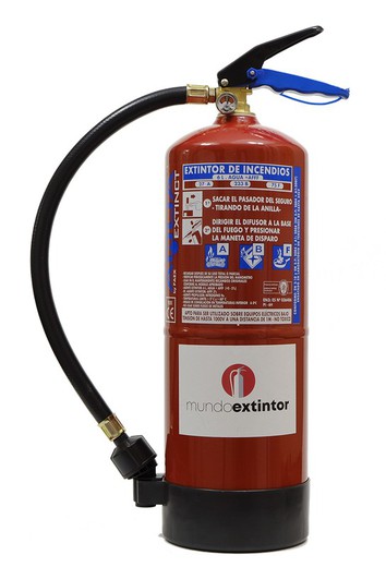 Extintor agua + aditivio AFFF 6L. MADE IN SPAIN.