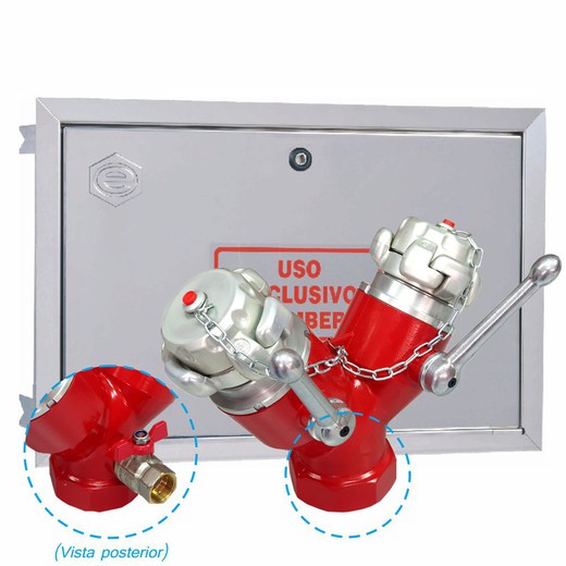 Cadre d'encastrement de colonne sèche IPF en acier inoxydable avec bifurcation et valve.