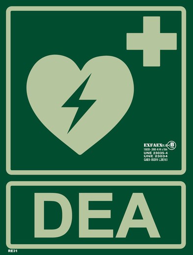 Señal de evacuación “DEA”-RE31
