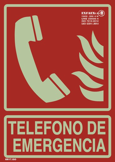 Señal “Teléfono de emergencia” - RR17
