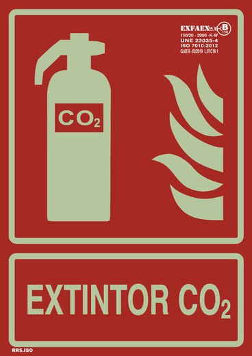 Panneau « extincteur CO2 » -RR5