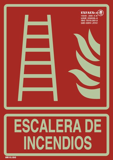 Señal “Escalera de incendio” - RR10