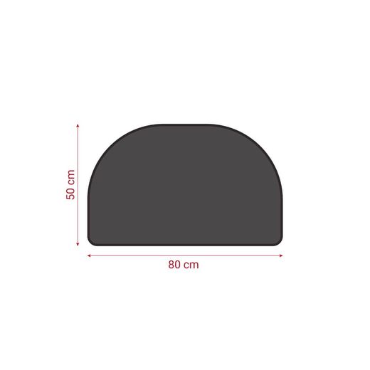 Tapis ignifuge semi-circulaire