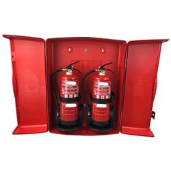 ARMÁRIO DUPLO EXTERIOR E 2 EXTINTORES DE PÓ ABC 6KG ALTA EFICIÊNCIA