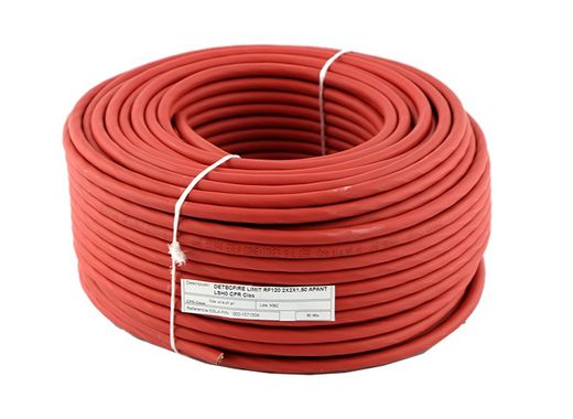 Cable apantallado detecfire (AS+) RF-120 2x2x1,5 100 m.