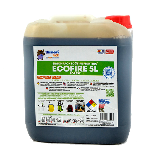 Ecofire forest 5 l. 100% ÉCOLOGIQUE, BIOLOGIQUE ET BIODÉGRADABLE.
