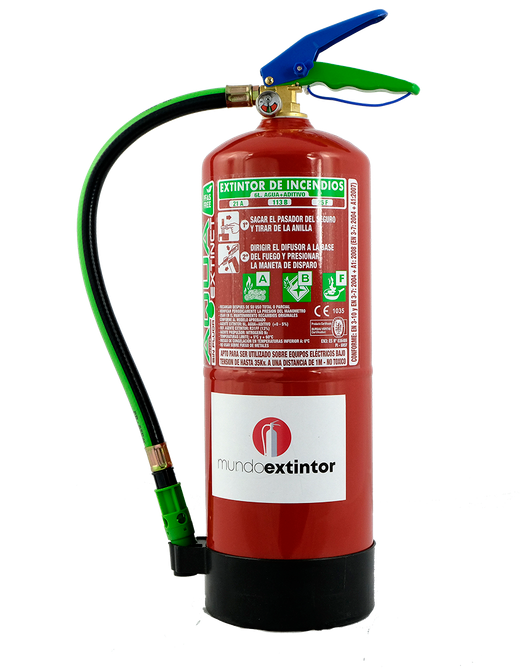 Extintor agua + aditivio AFFF 6L. SIN FLUOR+ECOLOGICO MADE IN SPAIN.
