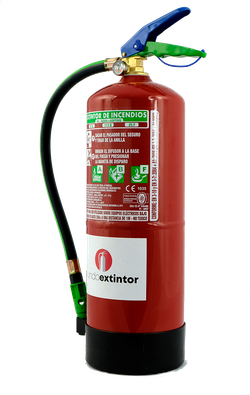 Extintor de água + aditivo AFFF 6L. SEM FLÚOR + ECOLÓGICO, FABRICADO NA ESPANHA.