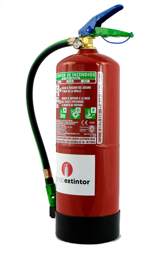 Extintor de água + aditivo AFFF 6L. SEM FLÚOR + ECOLÓGICO, FABRICADO NA ESPANHA.