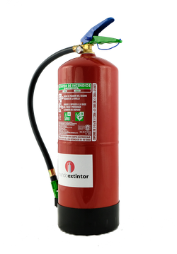 Extintor de água + aditivo AFFF 9L. SEM FLÚOR + ECOLÓGICO, FABRICADO NA ESPANHA.