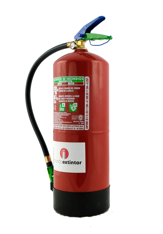 Extintor de água + aditivo AFFF 9L. SEM FLÚOR + ECOLÓGICO, FABRICADO NA ESPANHA.