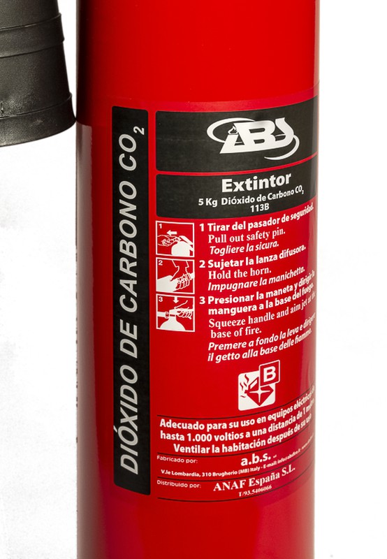 Extintor co2 5kg. MADE IN SPAIN. — Mundo extintor