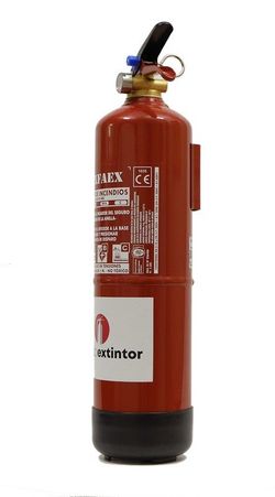 Extintor de pó ABC 3kg. RÓTULO EM PORTUGUÊS. FABRICADO NA UE.