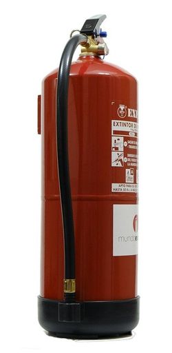 Extincteur à poudre ABC, 9 kg. Étiquette en FRANÇAIS. MADE IN EU