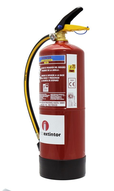 Extintor Ion-Litio 6 L. Especial Vehiculos Electricos Made In Spain