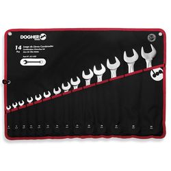 Jeu de clés combinées dans un sac en nylon 14 pièces