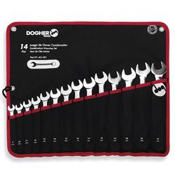 Jeu de clés combinées dans un sac en nylon 17 pièces