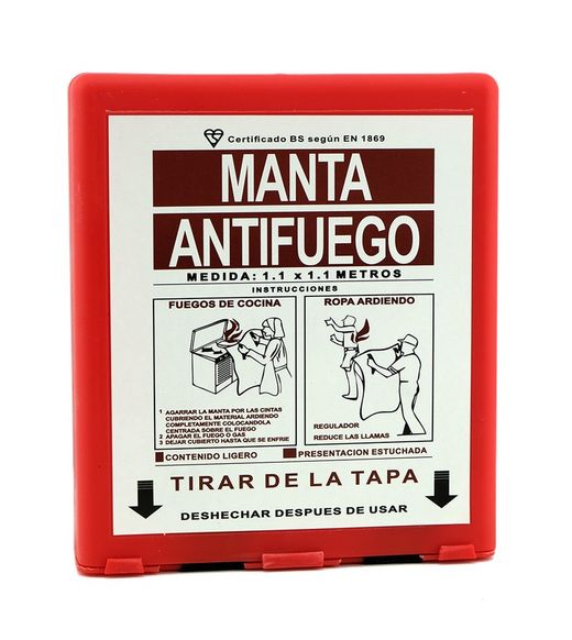 Manta antifuego 1,1 x 1,1 metros.