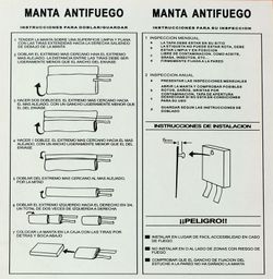 Manta antifuego 1,1 x 1,1 metros.