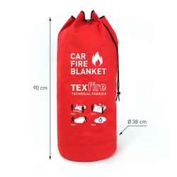 COUVERTURE IGNIFUGE EXTINC LE FEU POUR LA VOITURE.