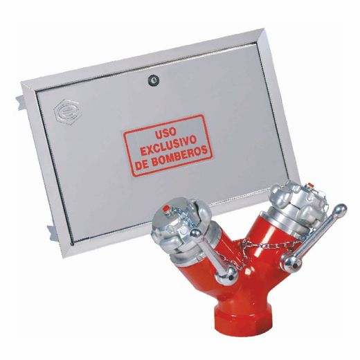 Marco para empotramiento IPF columna seca acero inoxidable con bifurcación.