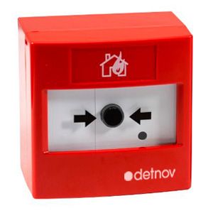 Pulsador de alarma analógico rearmable con aislador, MAD-451-I.