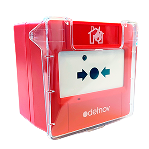 Pulsador de alarma convencional rearmable, PCD-200.