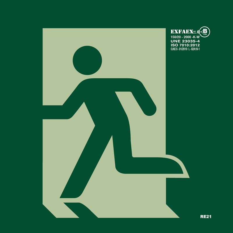 Señal de evacuación direccional-RE21