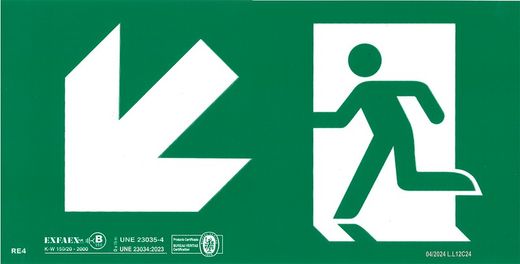 Señal de evacuación direccional-RE4