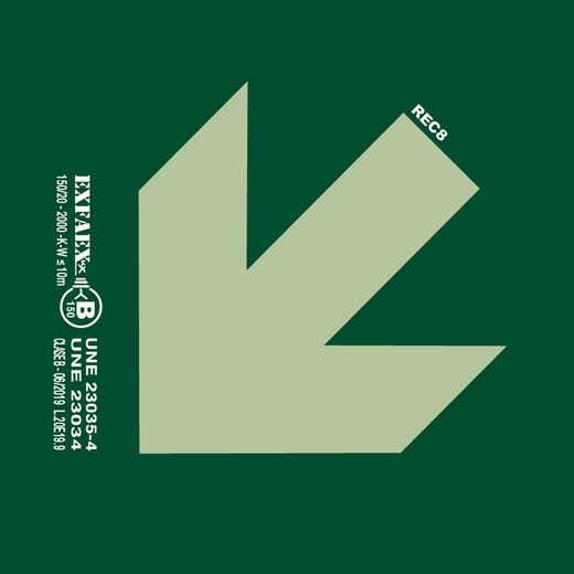 Señal de evacuación direccional-REC8