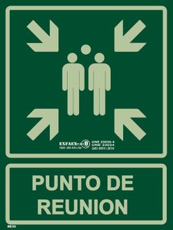 Señal de evacuación “Punto de reunión”-RE30