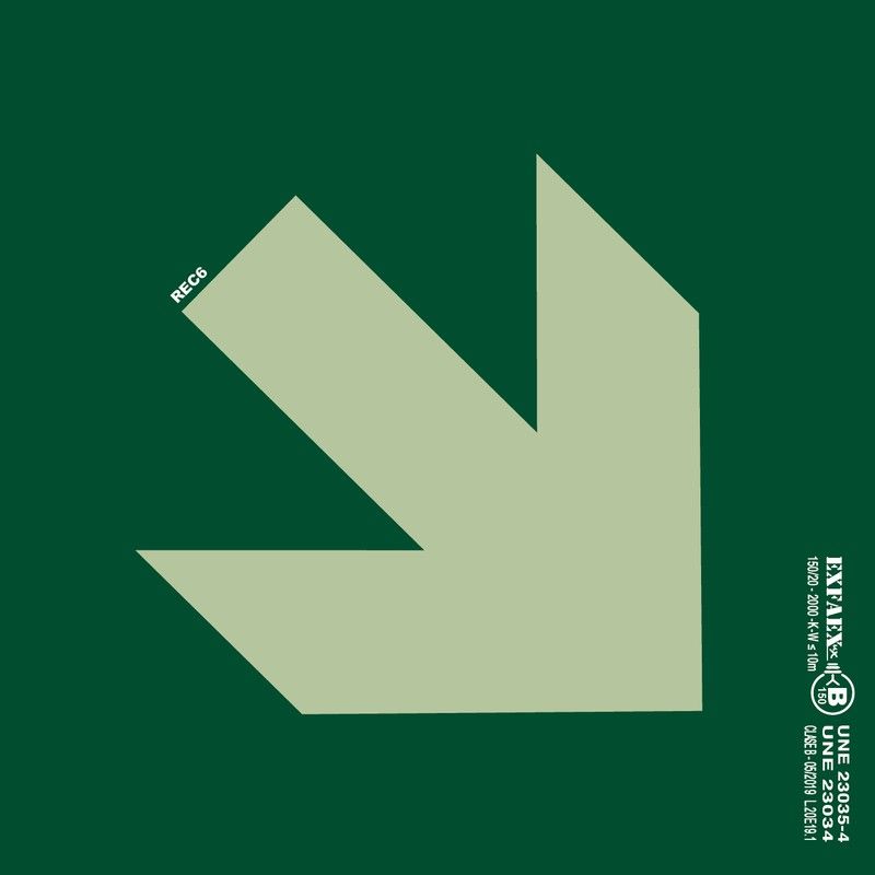 Señal de evacuación direccional-REC6 Clase B