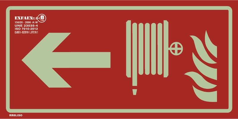 Señal direccional “Boca de incendio equipada” - RR6I Clase B