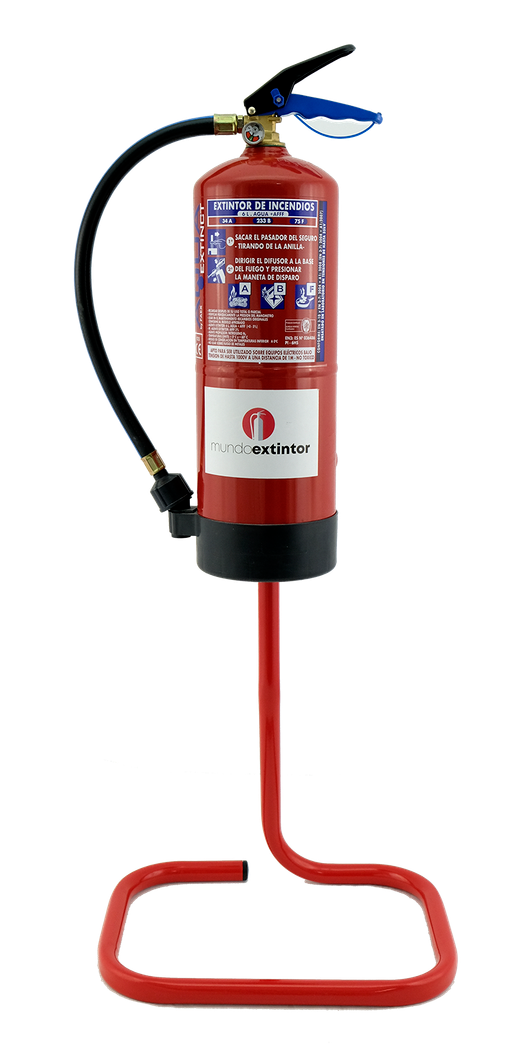 SOPORTE EXTINTOR SUELO TUBULAR 6, 9 kg 15-145 (ROJO)