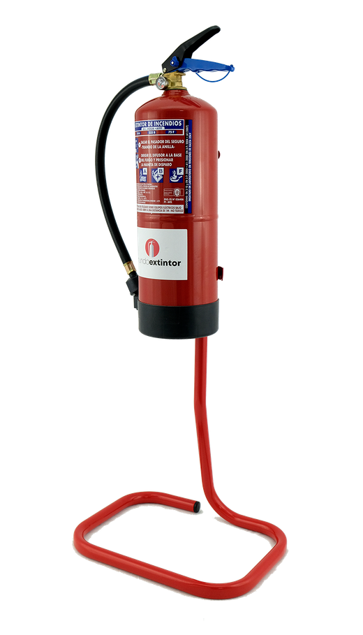 SOPORTE EXTINTOR SUELO TUBULAR 6, 9 kg 15-145 (ROJO)