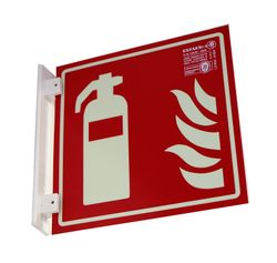 Soporte para señal con señal doble cara "EXTINTOR"