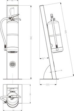 Suporte de piso SEC69