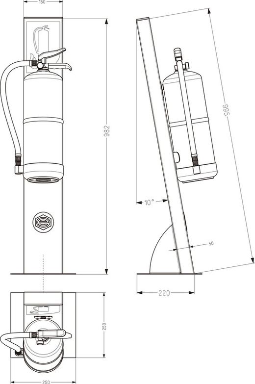 Suporte de piso SEC69