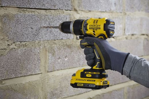 Taladro Percutor BRUSHLESS V20 Li-Ion 18V 80Nm con 2 baterías Li-Ion 2Ah