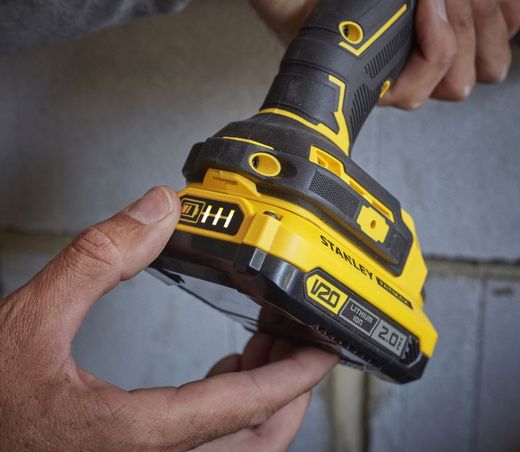 Taladro Percutor BRUSHLESS V20 Li-Ion 18V 80Nm con 2 baterías Li-Ion 2Ah