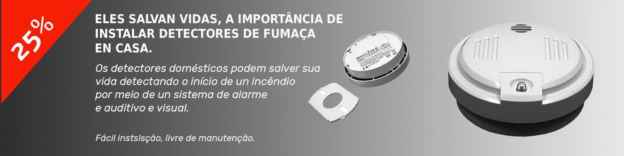 Instalar detetores de fumo