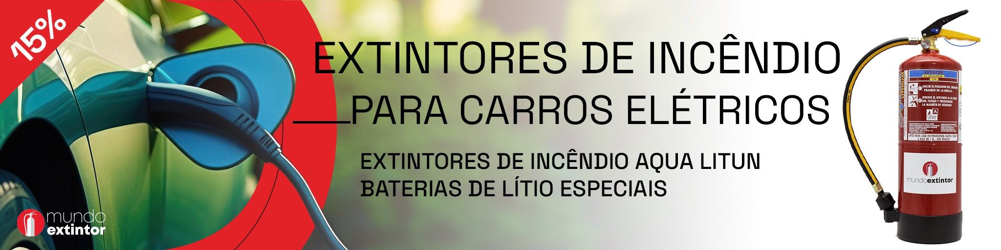 Extintores de incêndio para automóveis elétricos