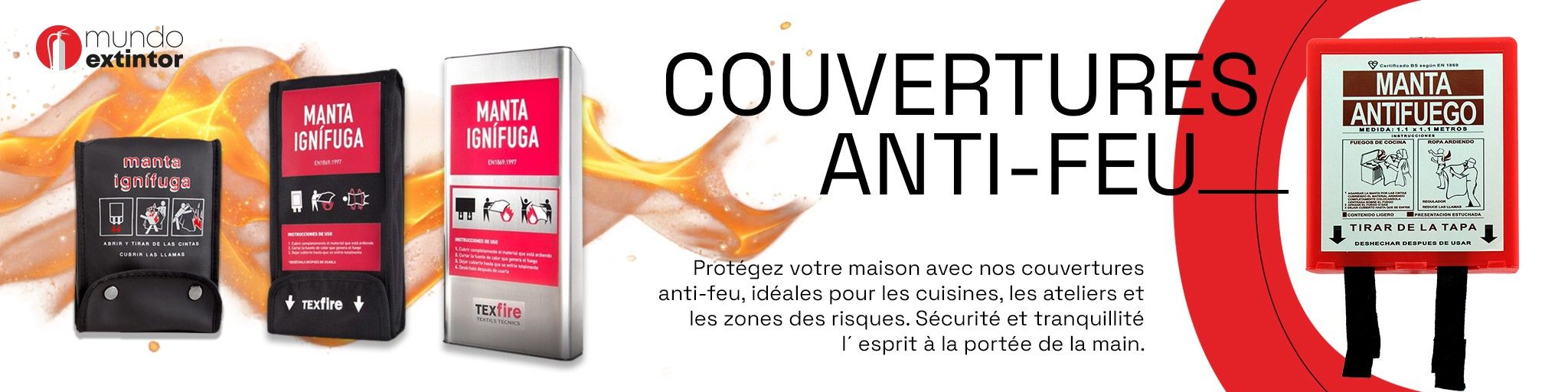 Couvertures anti-feu