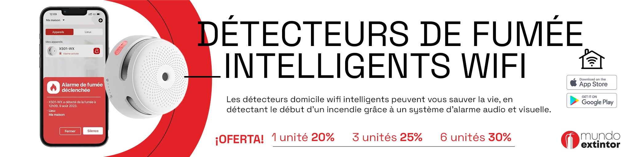 Détecteurs de fumée intelligents WIFI